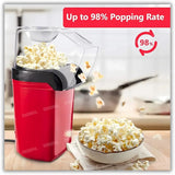 VikriDA  Hot Air Popper, Electric Popcorn Maker Machine with 1200W, No oil needed, Healthy and Delicious Snack for Kids, Adults.Great for Holding Parties in Home