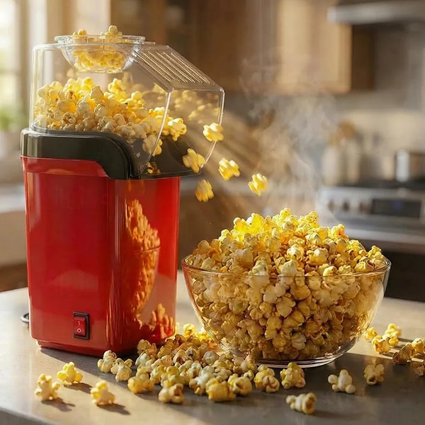 VikriDA  Hot Air Popper, Electric Popcorn Maker Machine with 1200W, No oil needed, Healthy and Delicious Snack for Kids, Adults.Great for Holding Parties in Home