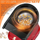 VikriDA  Hot Air Popper, Electric Popcorn Maker Machine with 1200W, No oil needed, Healthy and Delicious Snack for Kids, Adults.Great for Holding Parties in Home